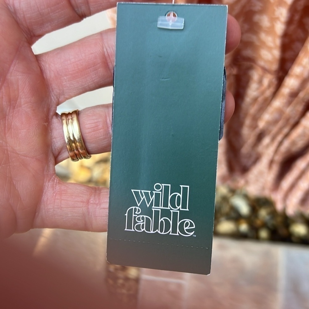 7. Wild Fable Ground Ginger floral dress. Spaghetti straps ruffled bottom Sz M - Picture 9 of 11